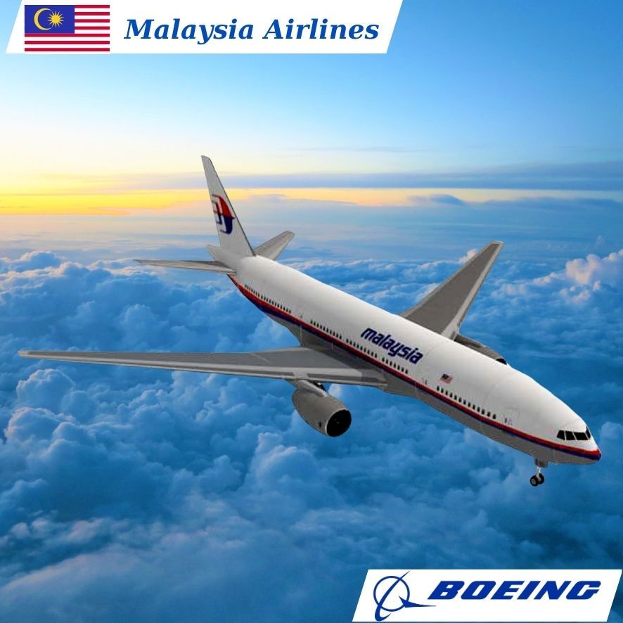 BOEING 777 Malaysia Airlines โมเดลกระดาษเครื่องบินเชิงพาณิชย์