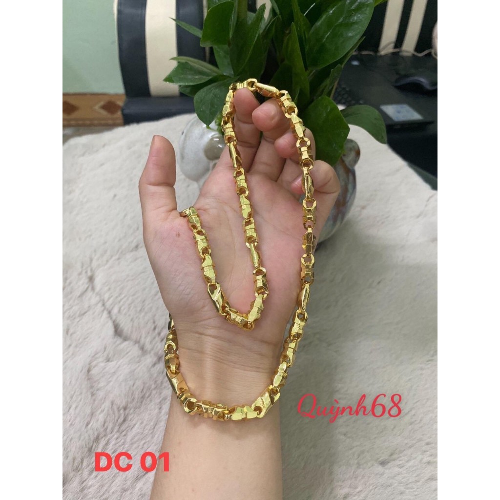 สร้อยคอโซ่ผู้ชายชุบทองรุ่น2สี18ทนทานlts9000