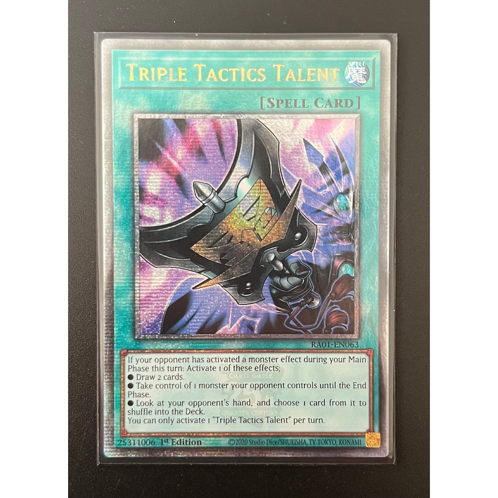 YMS - [การ์ด Yugioh] - [TCG-UK] - RA01-EN063 - Triple Tactics Talent - 25th Secret Rare