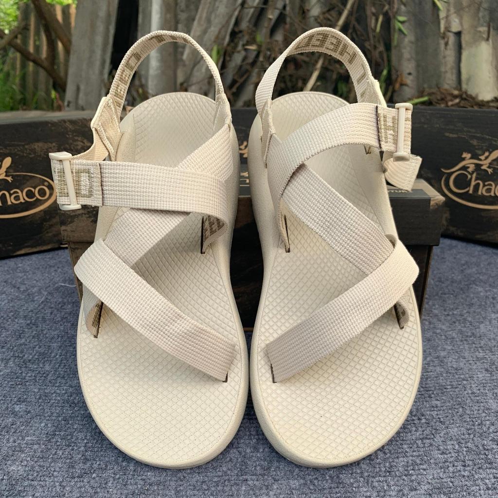 รองเท้าแตะ Chaco พร้อมพื้นรองเท้ากลิ่นหอมอบเชย, รองเท้าแตะสีขาวเต็มคุณภาพสูงสําหรับผู้ชาย Chaco TG18