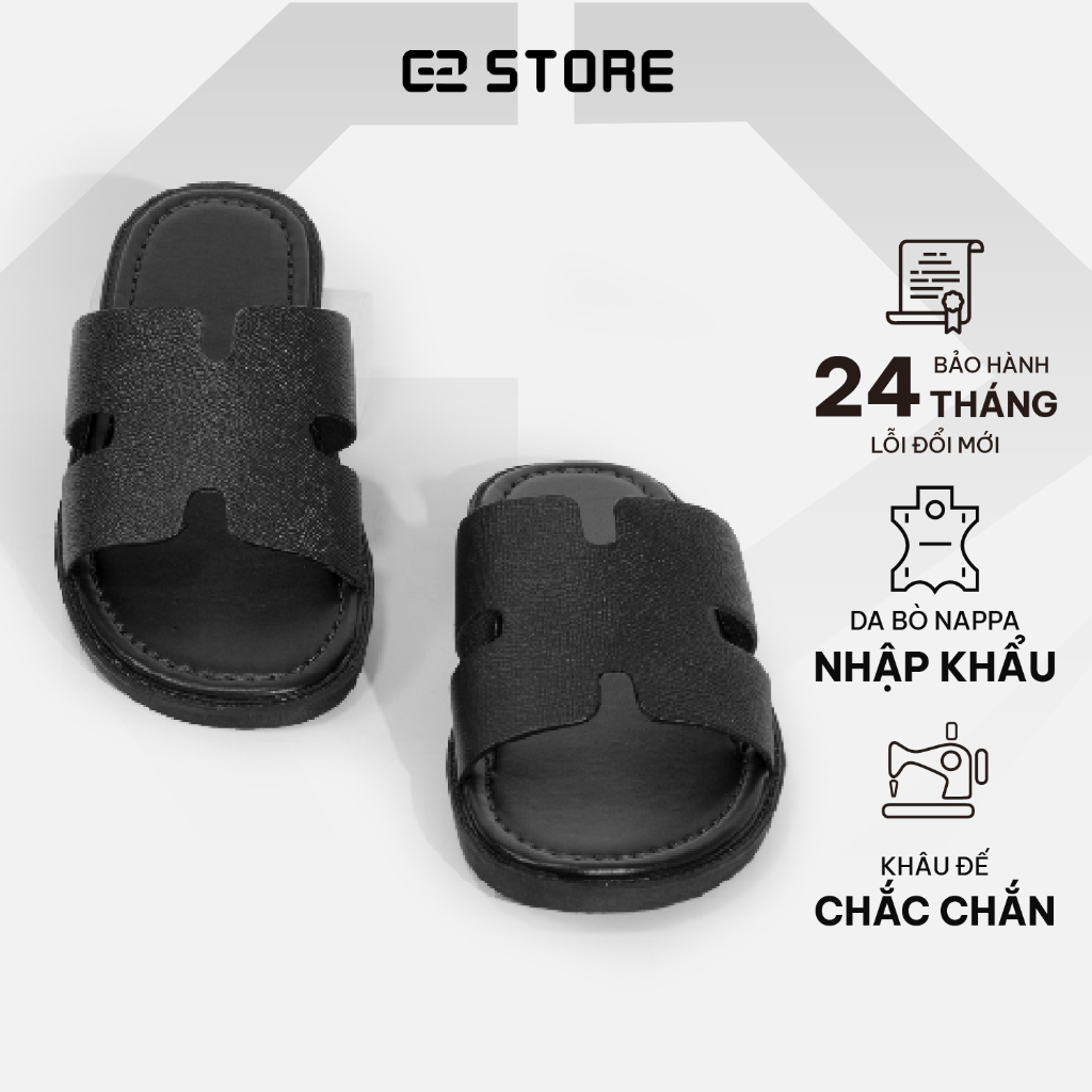 G2 Helios รองเท้าแตะรูปตัว h พร้อมสายหนังวัวคุณภาพสูง รองเท้าแตะแฟชั่นสําหรับออฟฟิศผู้ชาย hermes สํา