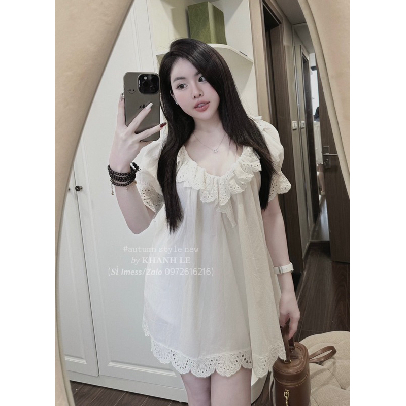 ชุดคอปกลูกไม้ Khanh le ngn พร้อม REAL VIDEO