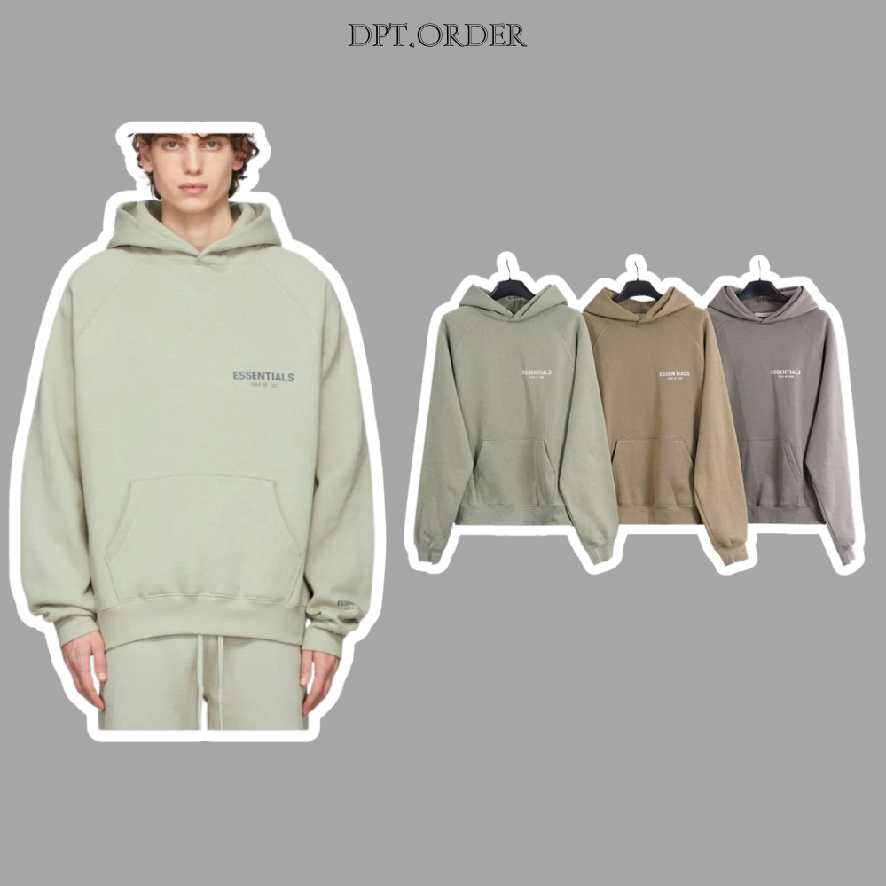 (คุณภาพดีที่สุด) Fear of God Essentials SSENSE Exclusive Hoodie สินค้าคุณภาพสูง