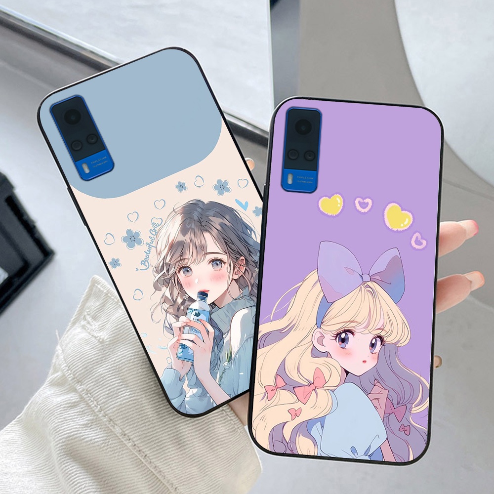 เคส Vivo y51 2020, y53s / y51 2015 พิมพ์ลายภาพสาวอินเทรนด์ เคสสวยๆ