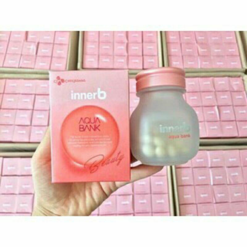(ของแท ้ 🏠 Innerb Aqua Bank Pink Skin Hydrating Oral Tablet Box Of 56 รุ ่ นใหม ่