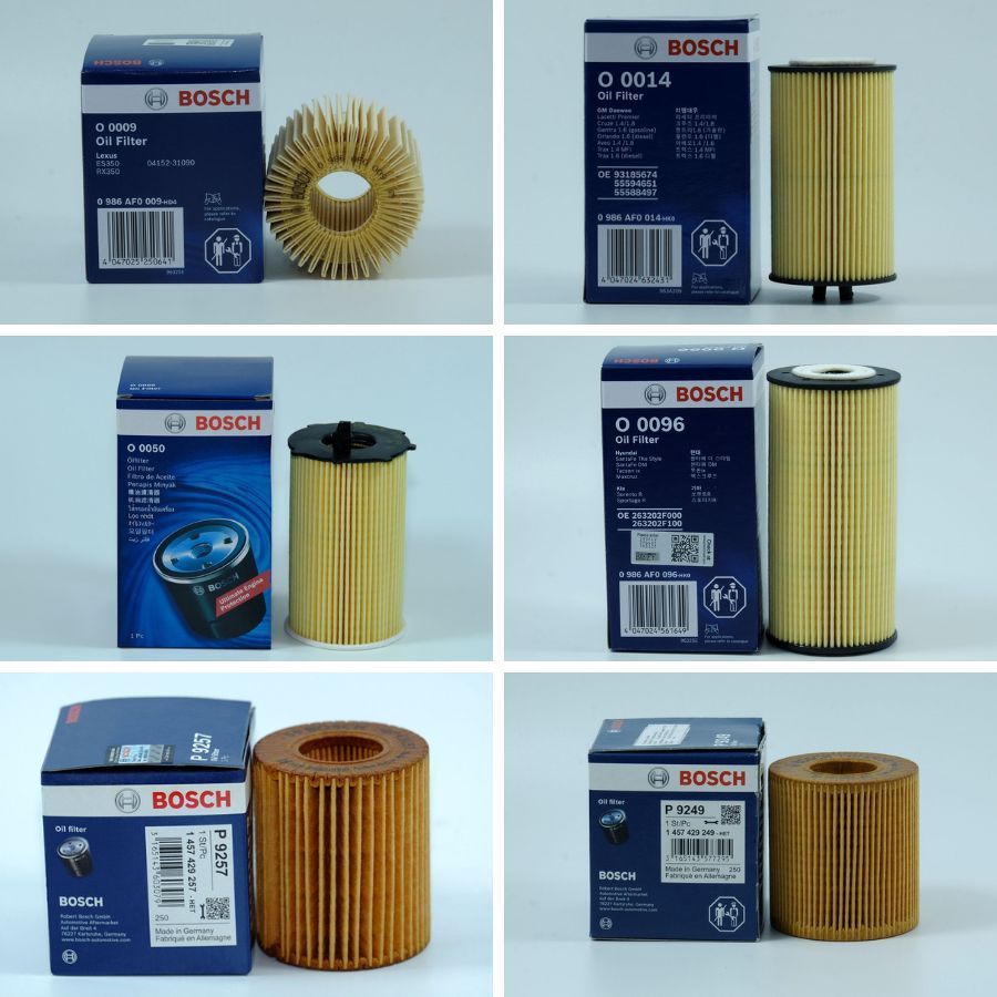 กรองน้ํามันเครื่อง - BOSCH Paper Filter Element สําหรับTOYOTA, CHEVROLET, KIA, HYUNDAI รุ่น