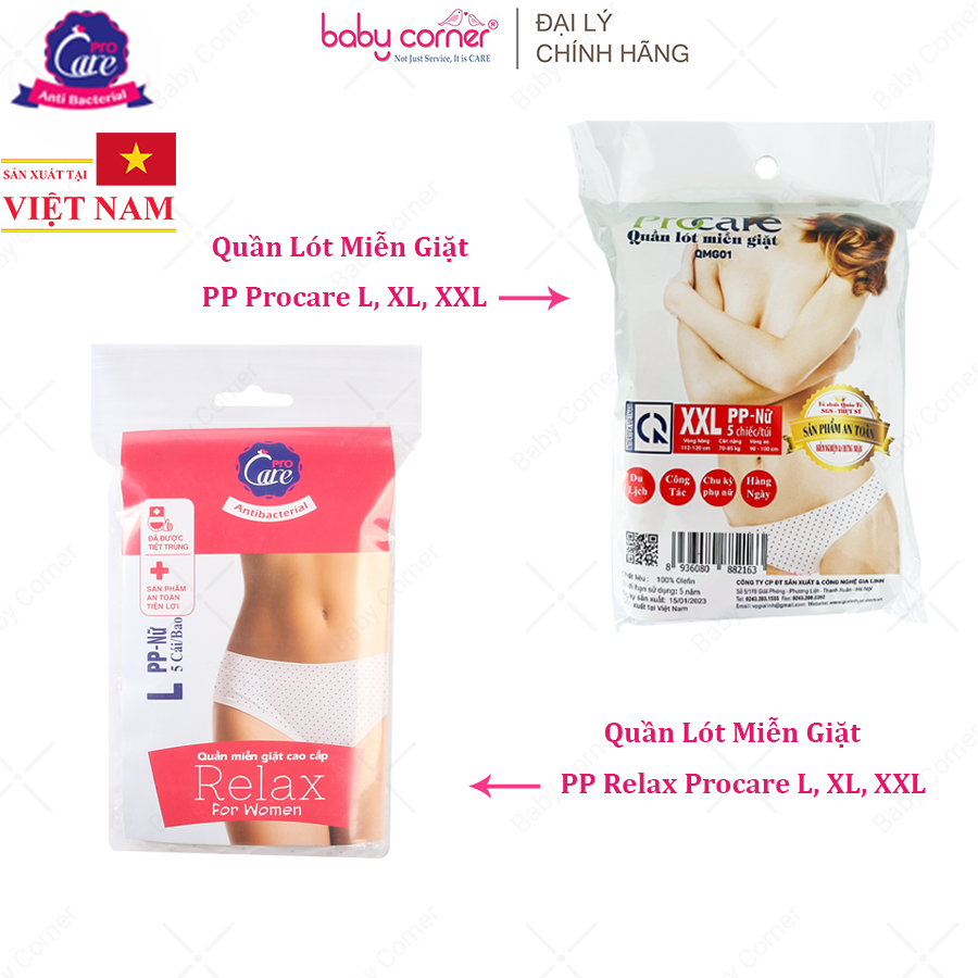 กางเกงชั้นในกระดาษ Wash-Free Relax Procare Premium PP/PP ไซส์ L, XL, XXL แพ็ค 5 ชิ้น