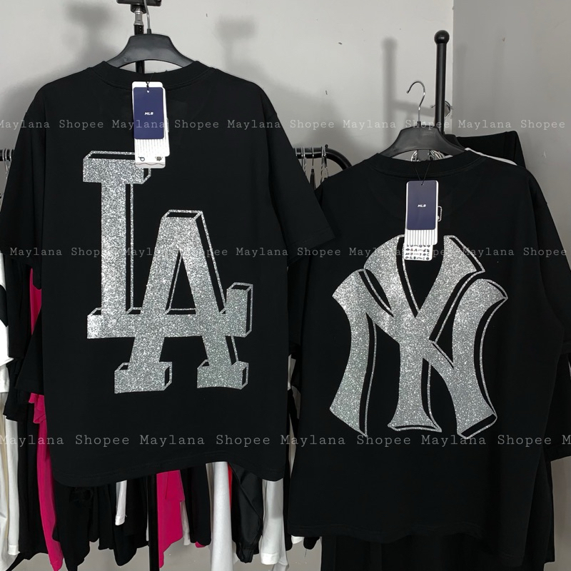 เสื้อยืดพิมพ์ลายกลิตเตอร์สังเคราะห์ในลายหลวมมากมาย ผ้าฝ้าย 2 ทาง 100% - เสื้อยืด ไม่จํากัดเพศ สําหรับผู้ชายและผู้หญิง
