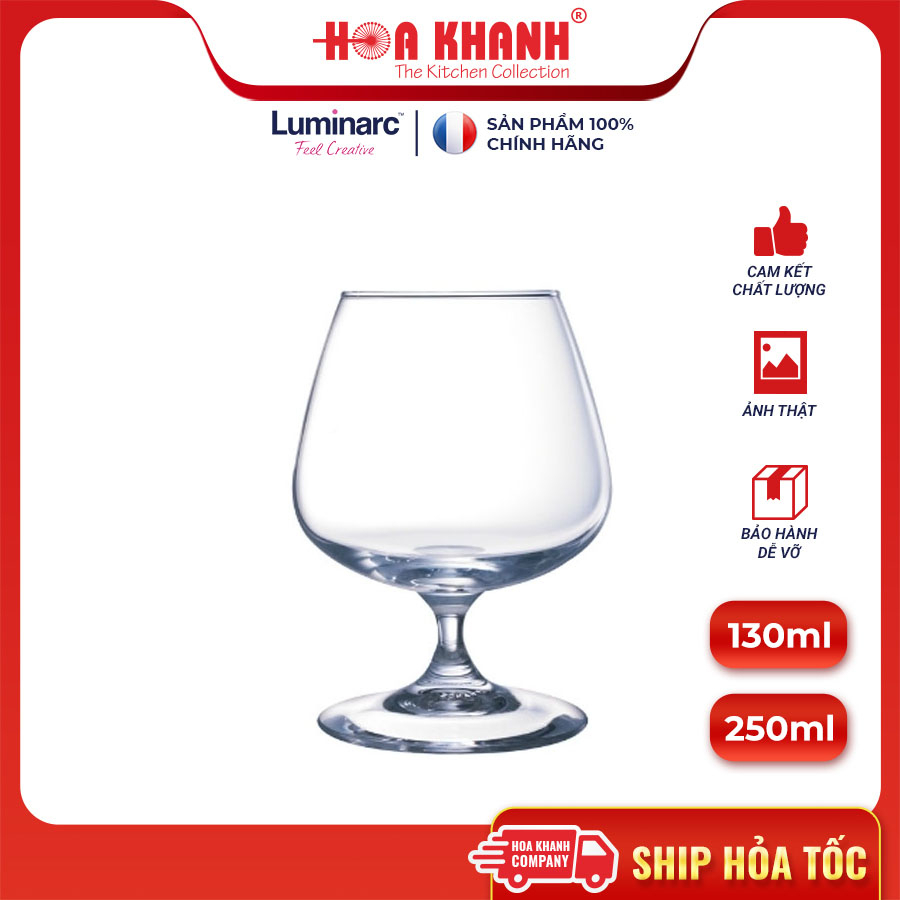 Luminarc Cognac Glass Wine Glasses 130ML & 250ML - ชุด 6 แก้ว - G2630 & G2629