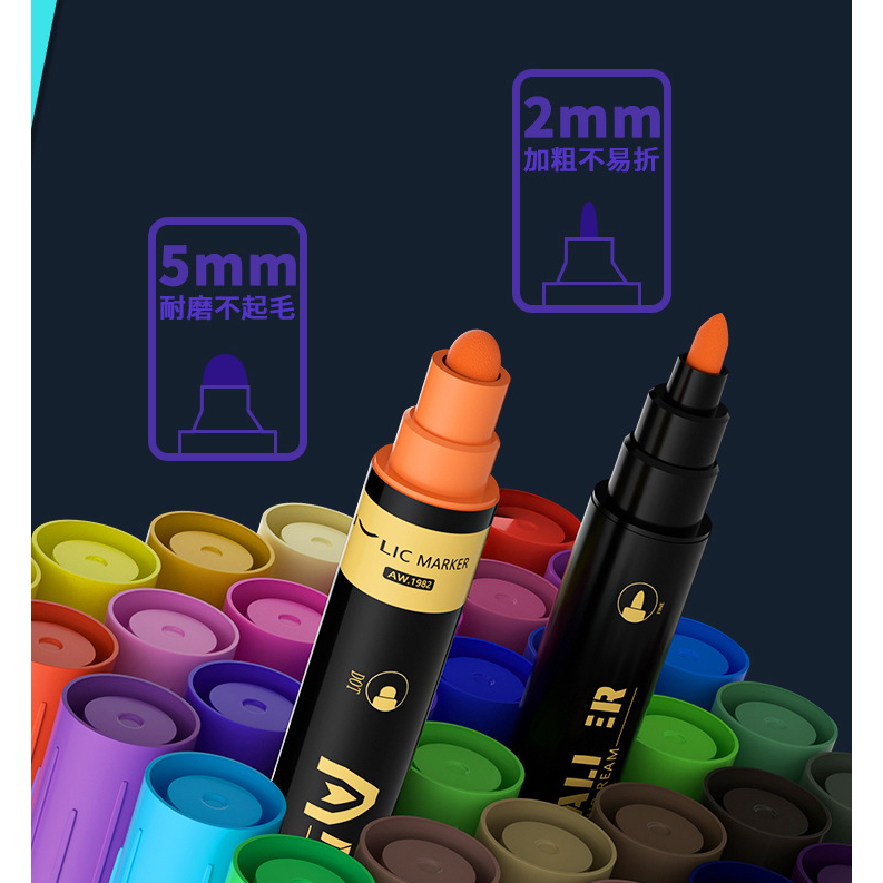 ACRYLIC MARKER 2-HEAD QUICK DRYING กันน้ํา MARKER