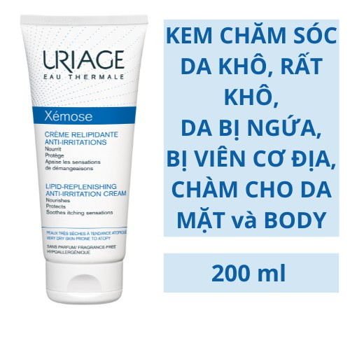 Uriage Watchose Creme Relipidante Anti Irritations Moisturizer 200ml