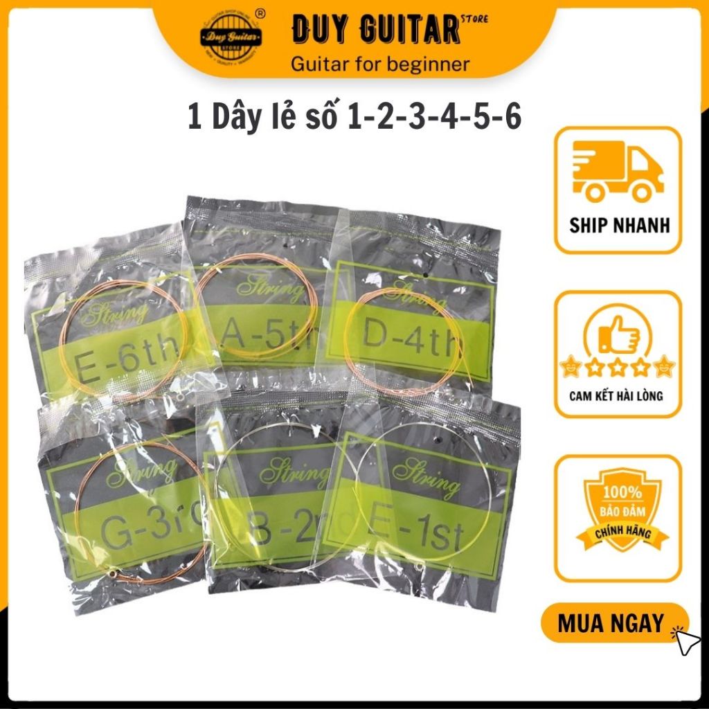สายกีต้าร์โปร่ง สายodd No. 1 2 3 4 5 6 Duy Guitar Store ราคาถูก
