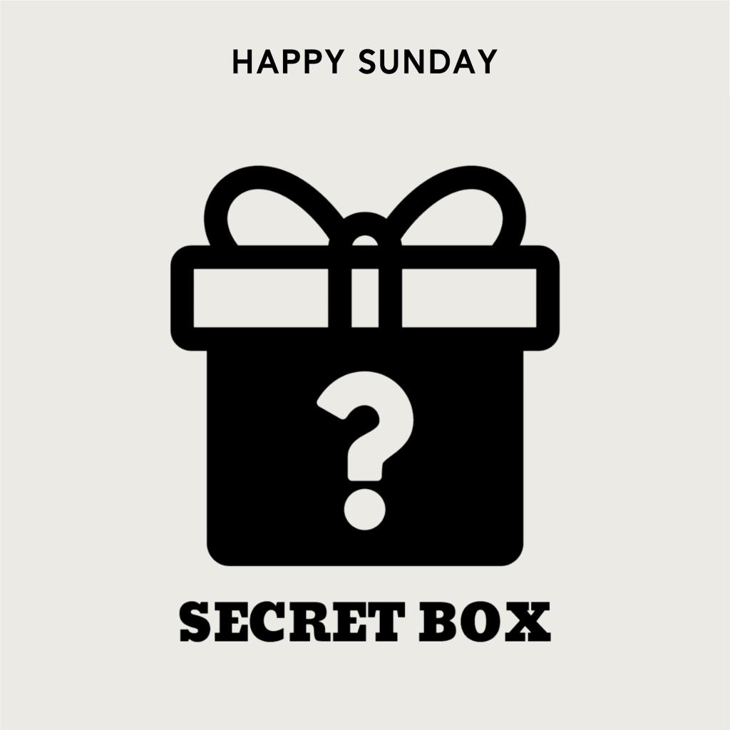 [SECRET BOX] Random Local Brand Happy Sunday Unisex Loose T-Shirt