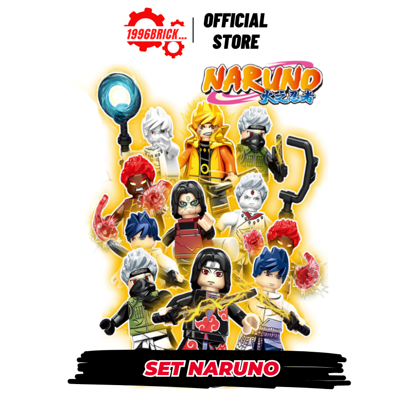Naruto Combo ของเล ่ นประกอบ Minifigure Naruto รุ ่ นอะนิเมะ Uchiha Madara Sasuke Obito Minato Kakas