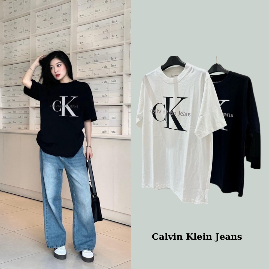 Ck Calvin Klein กางเกงยีนส ์ ผ ้ าฝ ้ าย 100 % 4-Way T-Shirt, Full mac tag ผู ้ ชายและผู ้ หญิงเสื ้ อยืด,ของแท ้ PYPY.Store