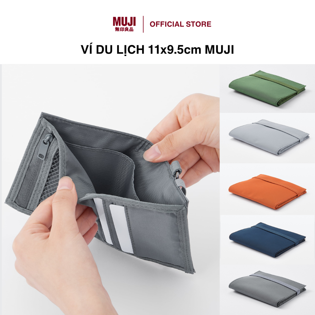 MUJI กระเป๋าสตางค์เดินทาง 11x9.5ซม