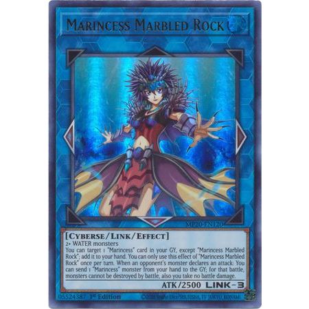 [ GGSTORE ] [ การ์ด Yugioh ของแท้ ] Marincess Marbled Rock - MP20-EN120 - Ultra Rare 1st Edition