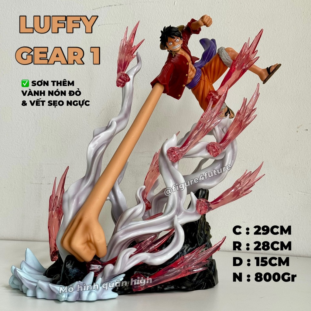 โมเดลลิงดี Luffy gear 1 29CM High - Model Luffy gear 1 - Long Sleeve Luffy - Luffy Long Arm Throw