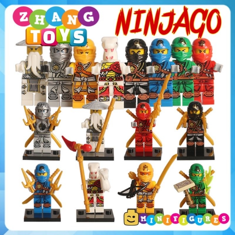 Ninja 4 WO season Puzzle Toy - Zane - Golden Ninja - Pythor - Cole - Jay - Lloyd - Kai Minifigures JR747