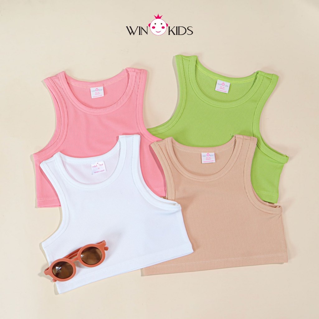เสื้อกล้ามเสื้อครอปเด็กผู้หญิง 10-40 กก. วินคิดส์ แฟชั่นเด็กเชี่ยวชาญในการเสื้อผ้าเด็กอ่อน