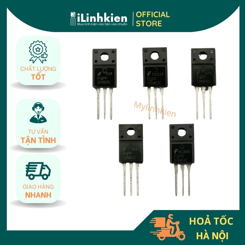 Mosfet 4N60 5N60 6N60 8N60 10N60 12N60 20N60 ด้านหลังพลาสติกช่วยให้คุณภาพดี
