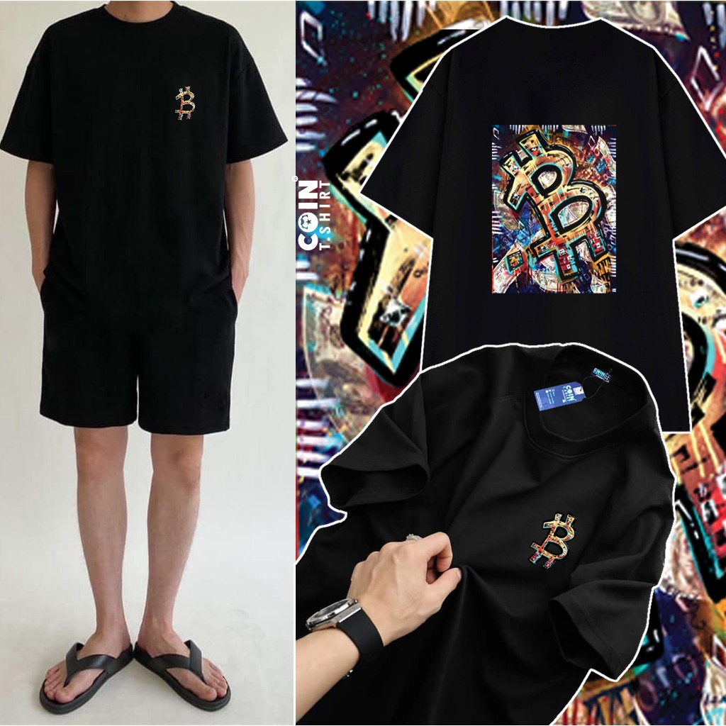 เสื้อยืดหลวมคุณภาพสูง เครื่องพิมพ์เงินตอก บิตคอยน์, cointshirt, ETH, BTC, Ethereum, OKX, BNB, Binance
