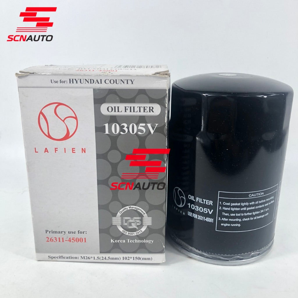 HYUNDAI COUNTY OIL FILTER, HYUNDAI 2.5 TONS, 3.5 TONS, LAFIEN BRAND CODE 10305V