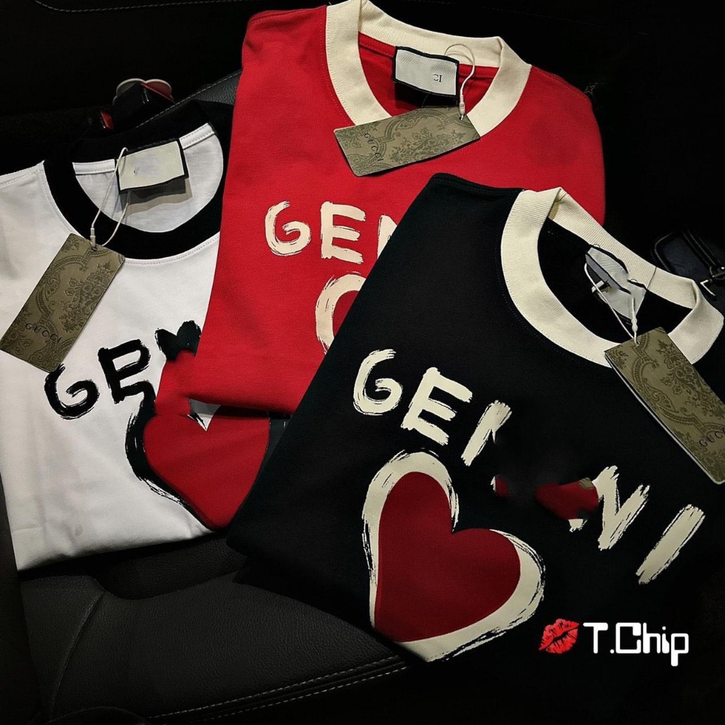 เสื้อยืดหัวใจราศีเมถุน ผ้าฝ้าย มีถุงซิป 40-68กิโลกรัม