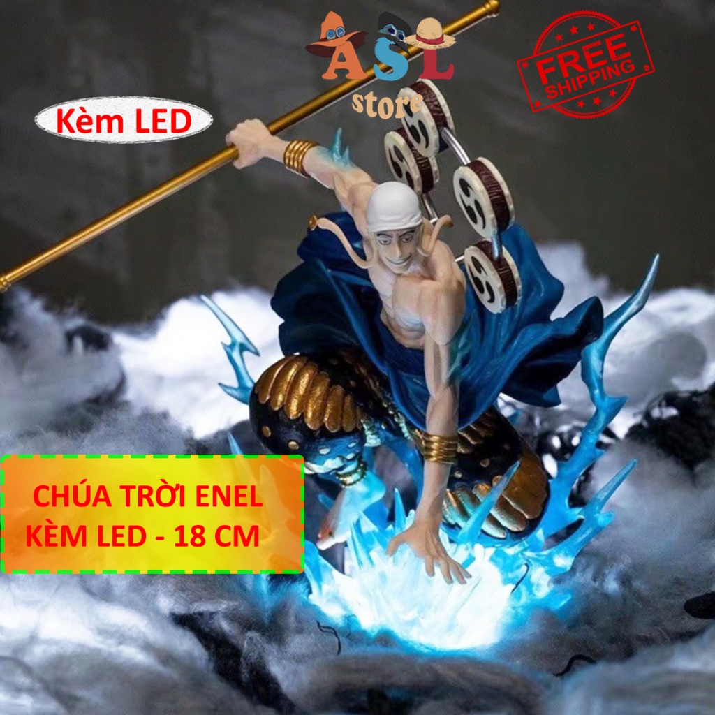 One Piece Model Enel God Thunder God Fighting Super Product พร ้ อม LED 18 ซม . - ASL Store One Piece Model
