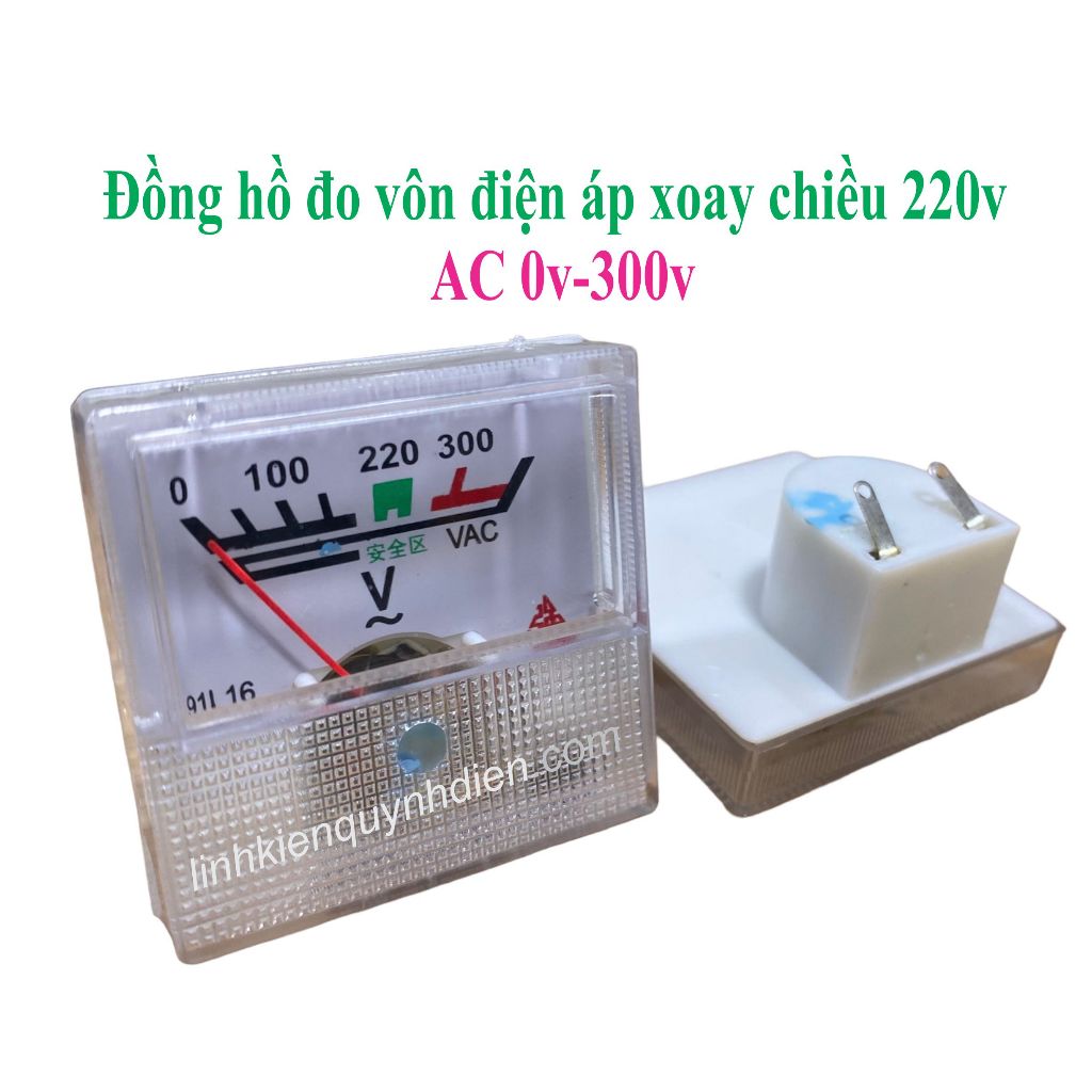 โวลต์มิเตอร์ AC 220v ขนาดเล็ก - ส่วนประกอบอิเล็กทรอนิกส์ Quynh DIEN