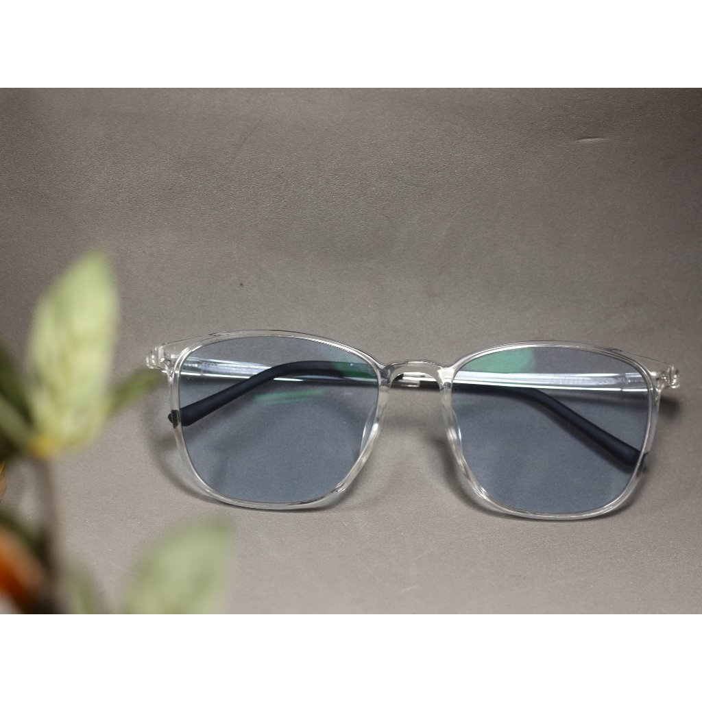 ของแท้ OWNDAYS 2Hand กรอบแว่นตาเลนส์สีขาวสีน้ําเงิน - T13