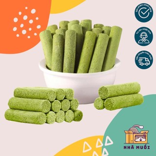 Thanh cỏ, đồ ăn khô cho mèo. Que cỏ mèo nặng 4-5g, giúp tiêu búi lông, sạch răng, bổ sung vitamin