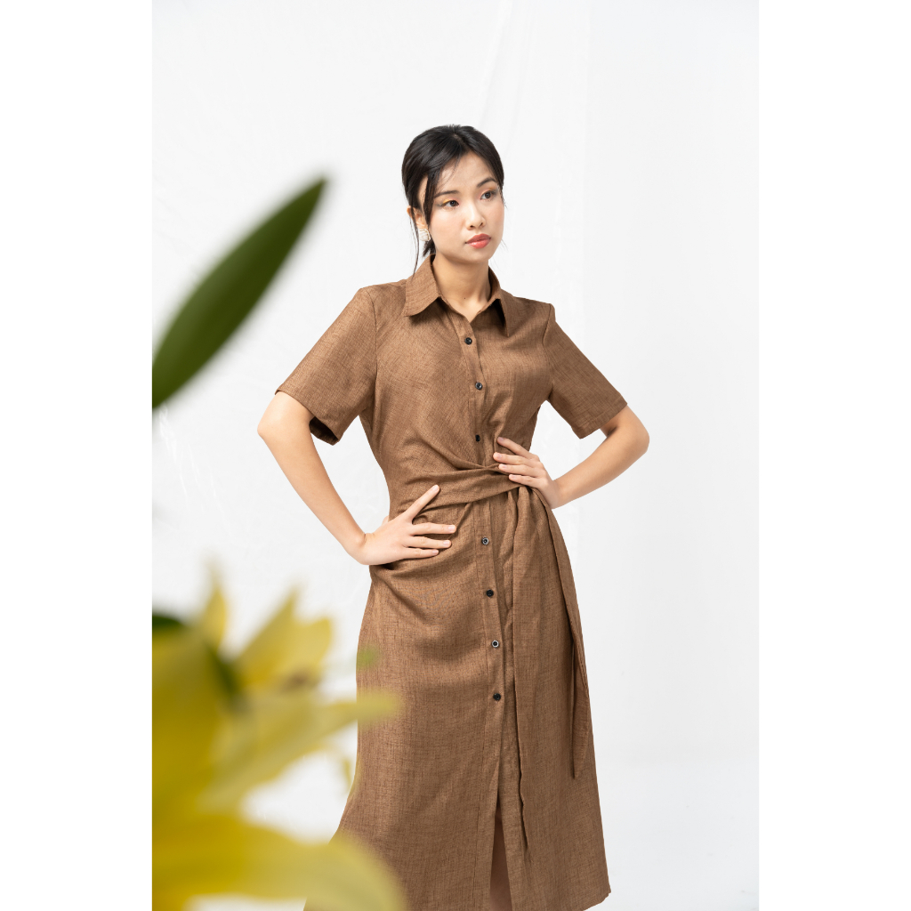 NINE 2 FINE - เดรสเชิ้ตเอว