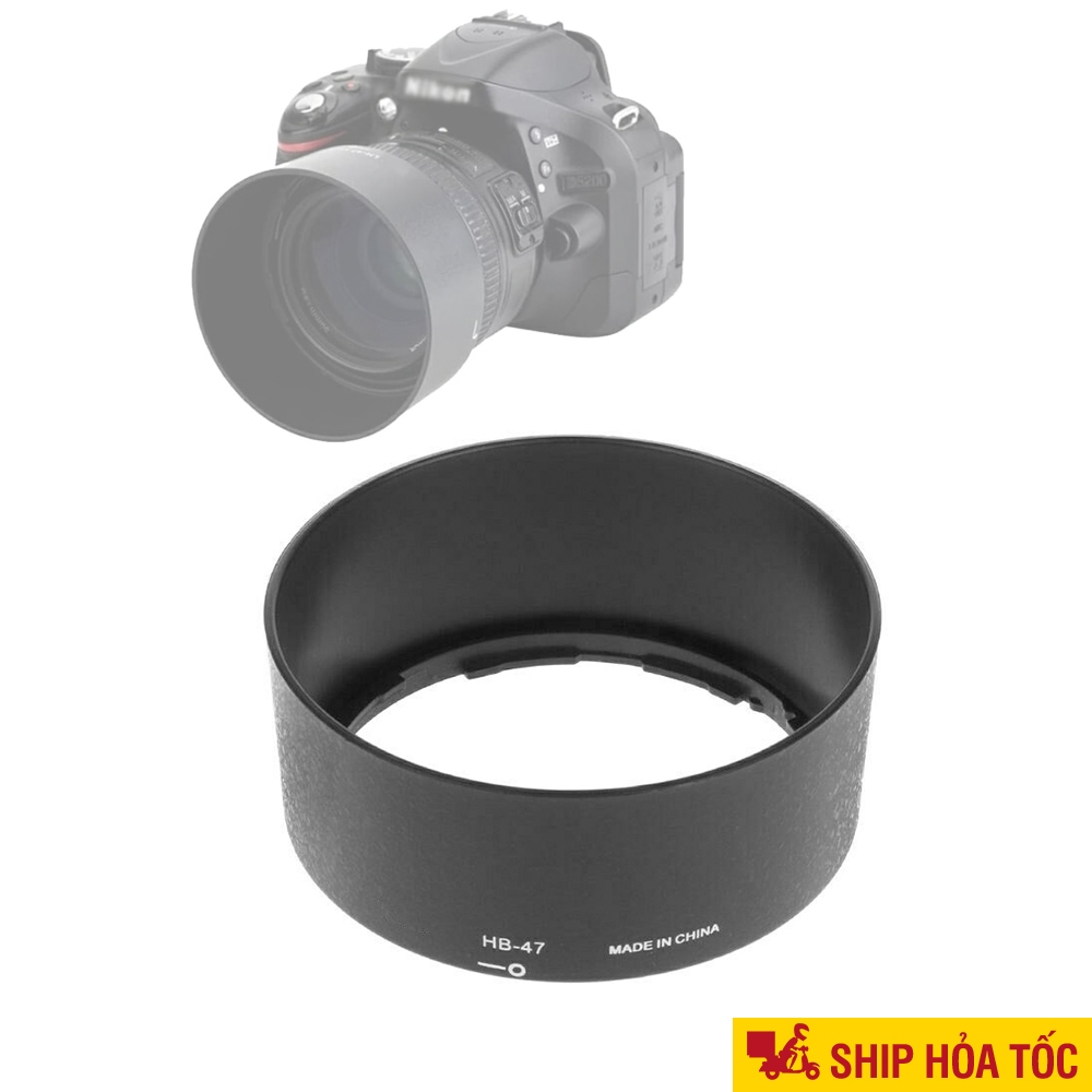 เลนส์ฮูด Nikon HB-47 สําหรับเลนส์ Nikon 50mm f/1.8G, 50mm f/1.4G เลนส์ฮูด HB 47