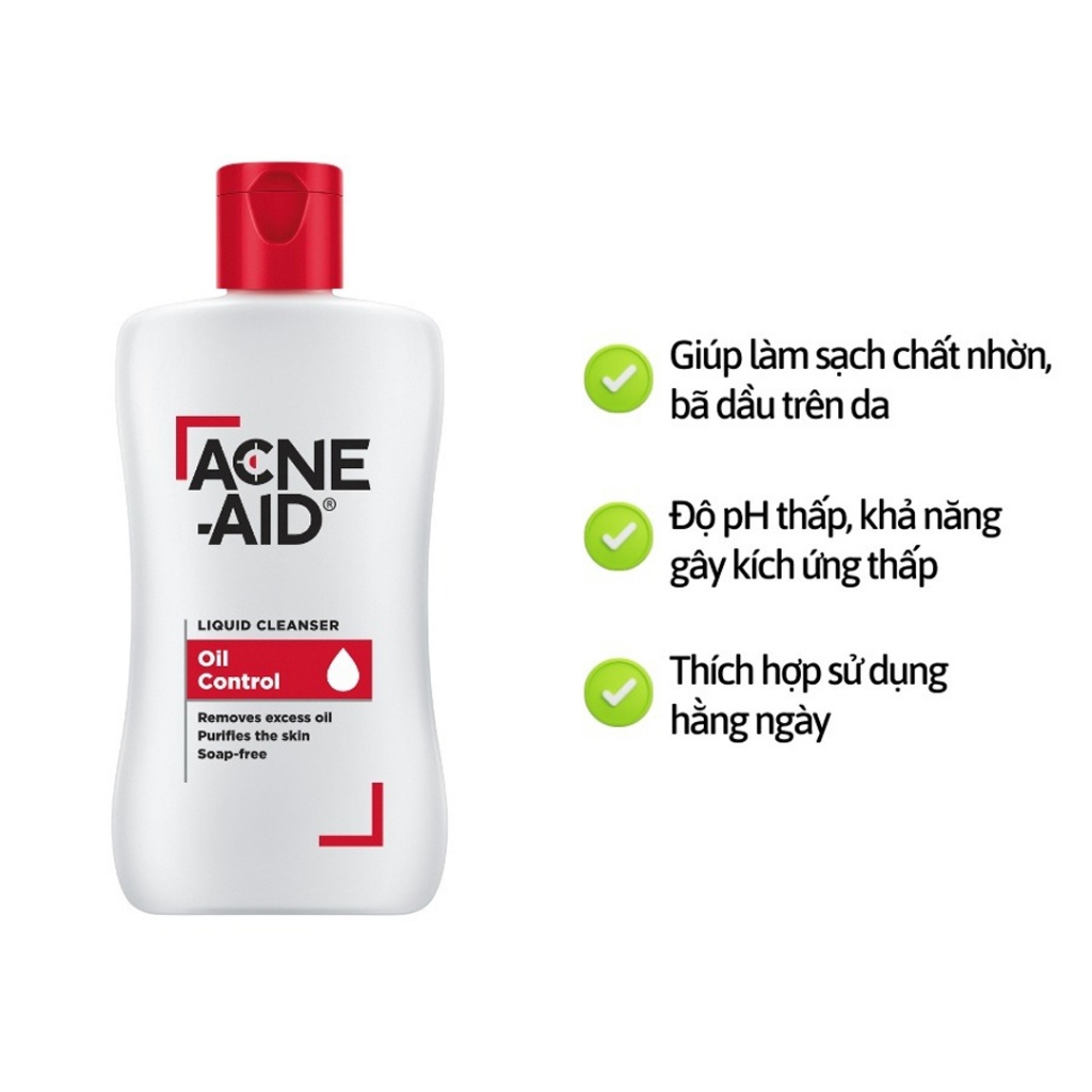 [GENUINE]ขวดสิว - Aid Liquid facial cleanser SOAP 100ml ACNE AID ACNE AID 100ml