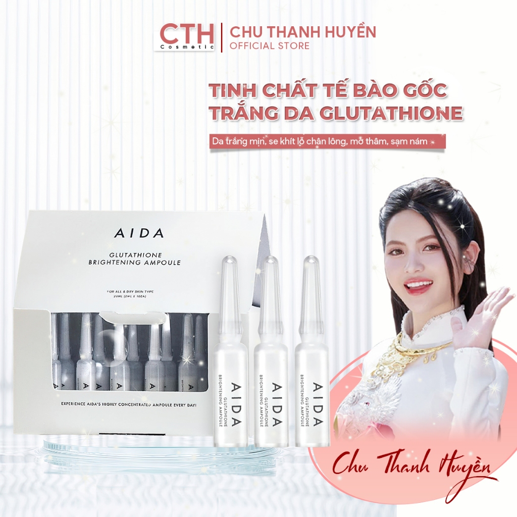 Glutathione AIDA whitening Stem Cell Essence กล ่ อง 10 หลอด - Chu Thanh Huyen