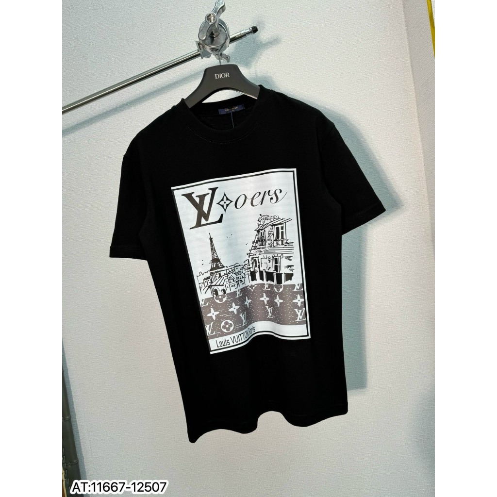 เสื้อยืด Lv OERS ผ้าคอตตอน เท่ กันเหงื่อ ทรงดี เสื้อยืด unisex Xoxo