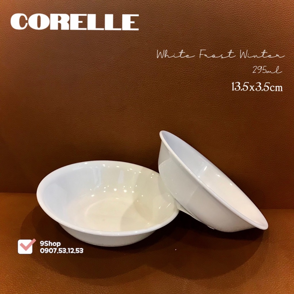 Corelle USA - White Frost Winter - Combo 02 Dessert Bowl 295ml Basic White