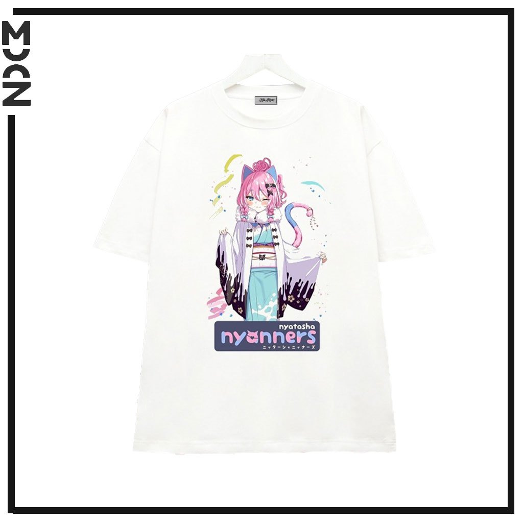 เสื้อยืด Hololive Collection: Nyanners Collection unisex สําหรับผู้ชายและผู้หญิง ทุกขนาด