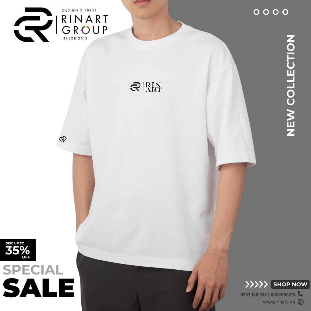 เสื้อยืด Unisex Local Brand Rinart Cotton 100%