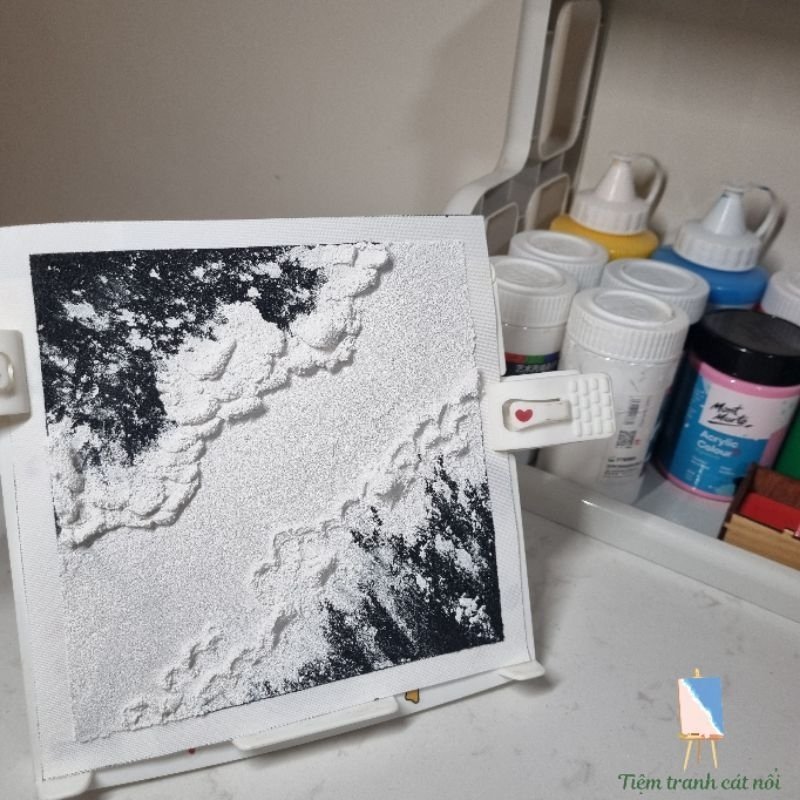 (ซื้อ 5 แถม 1 ฟรี)Fine Grain Acrylic Mixed Emboss Sand - White Quartz Sand (RETURNS INCLUDED)