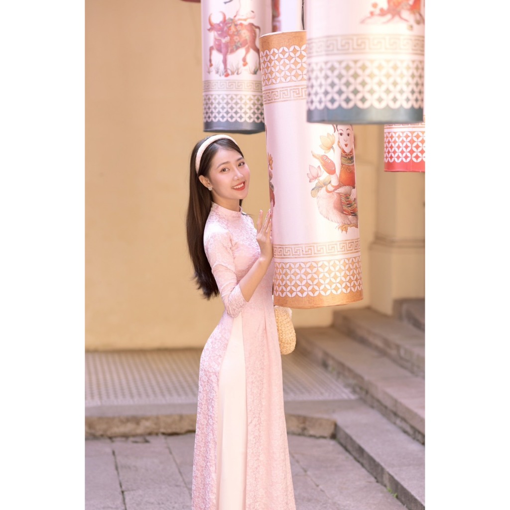 G5 Plain Brocade Ao Dai, TAM HOUSE Ao Dai