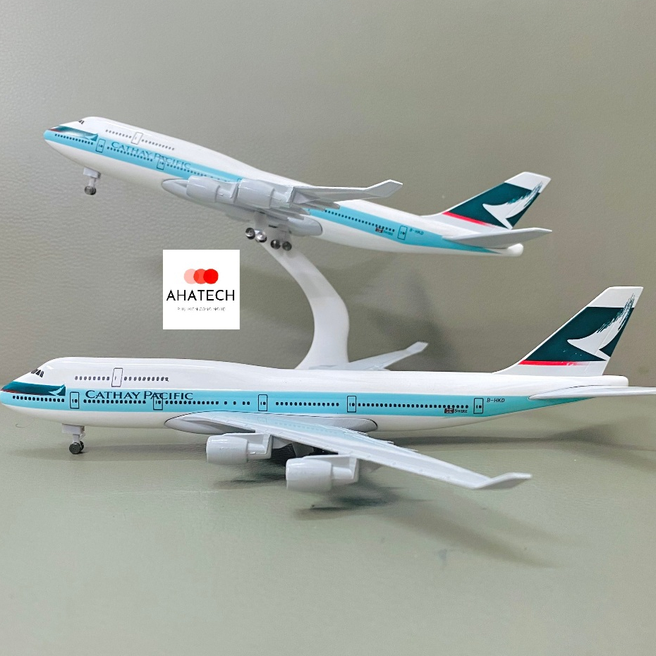 20CM PLANE MODEL BOEING 747 "CATHAY PACIFIC" 1/400 SCALE คุณภาพสูงโลหะผสม