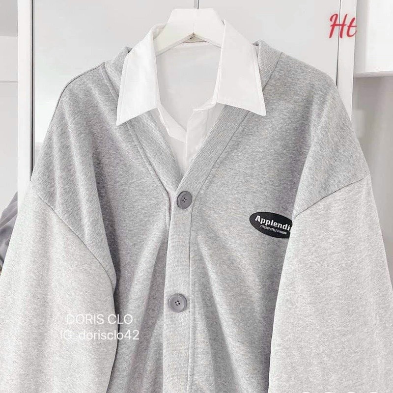 เสื้อแจ็คเก็ตผ้าสักหลาดผู้หญิง Cadigan มีกระดุมพิมพ์ลายสุดน่ารัก