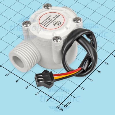 YF-S201 เซ็นเซอร์ไหลไหลสีขาว 1-30L/นาที, G1/2 นิ้ว Linhkiensmart