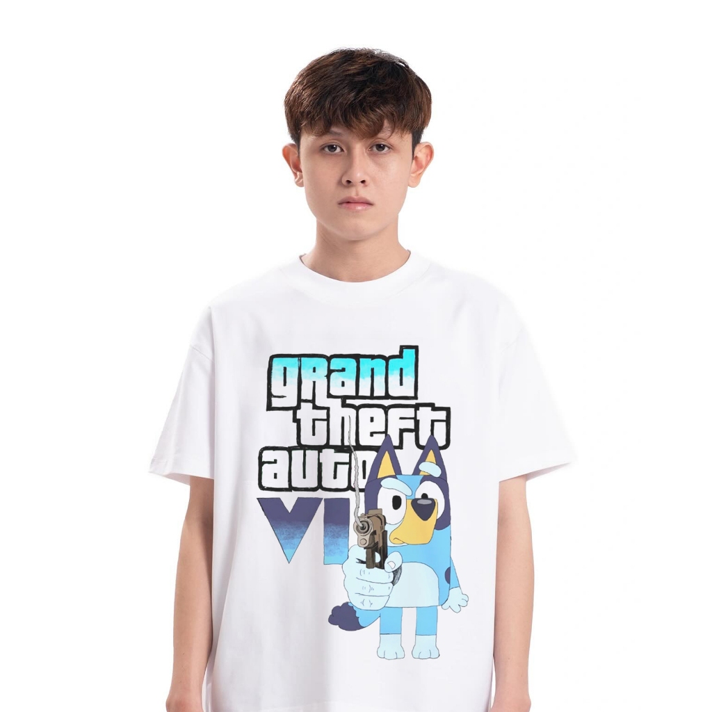 GTA 6 เสื้อยืดสวมสไตล์วัยรุ่นและไดนามิกชายและหญิงใส่ ฟอร์มสวยสุดๆ