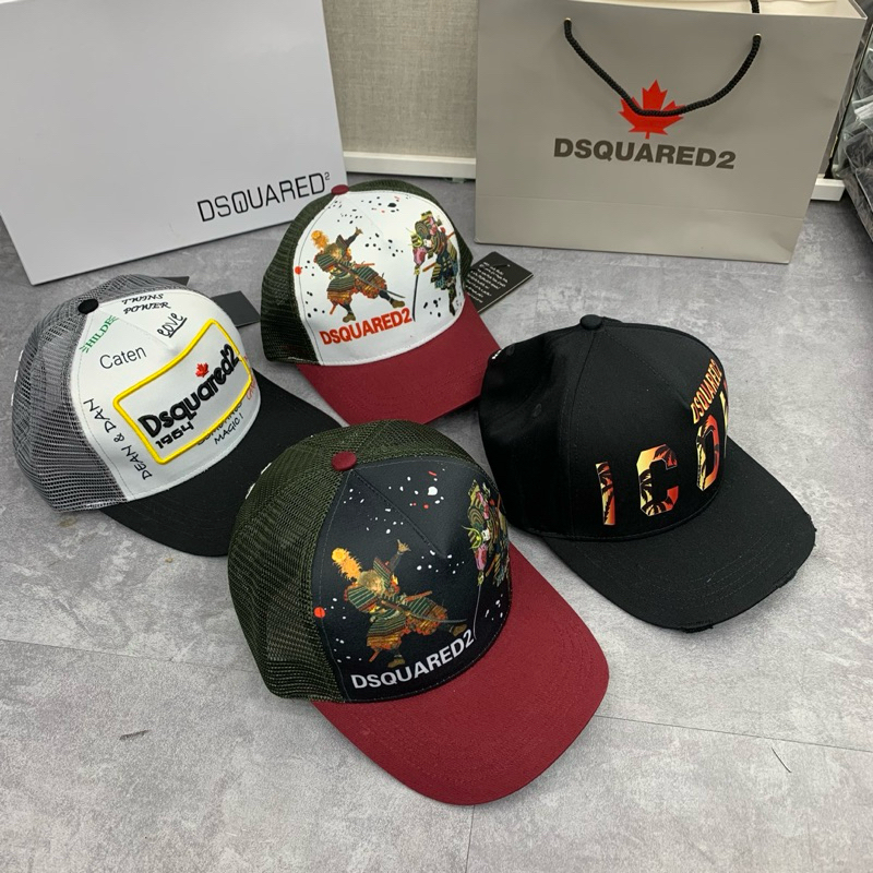 หมวกเบสบอล DSQUARE2 - หมวกเบสบอล Topping DQS2 พร้อมผ้าสีกากีคุณภาพสูง หมวกเบสบอลแบบนุ่มแฟชั่น11