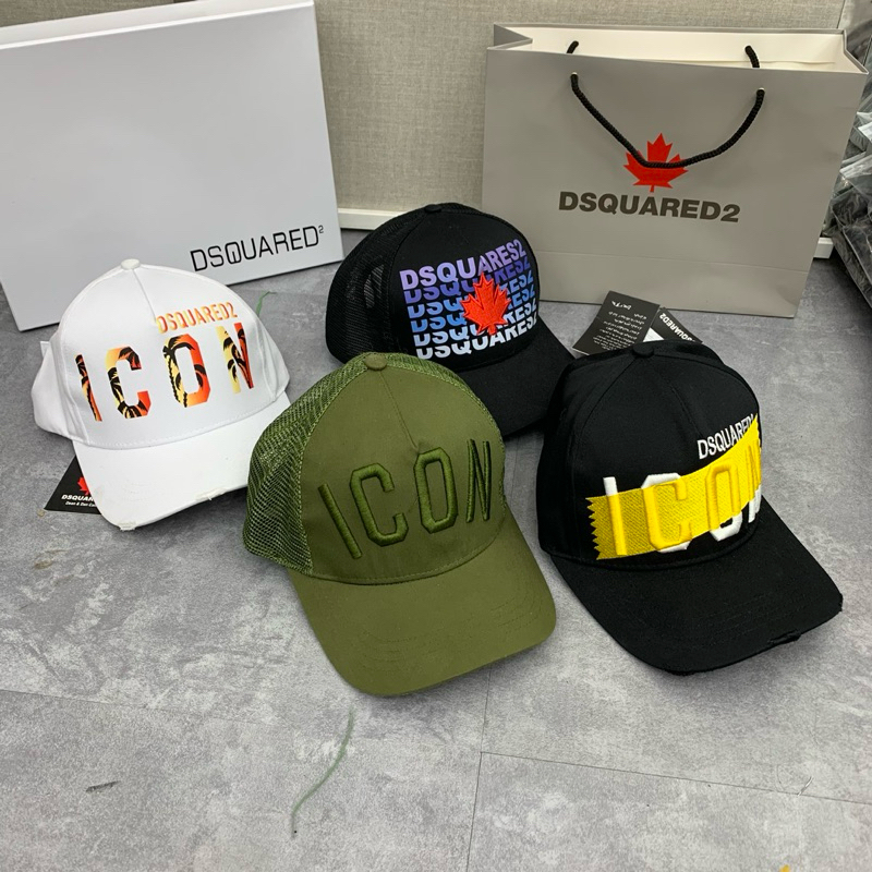 หมวกเบสบอล DSQUARE2 - หมวกเบสบอล Topping DQS2 พร้อมผ้าสีกากีคุณภาพสูง หมวกเบสบอลแบบนุ่มแฟชั่น15