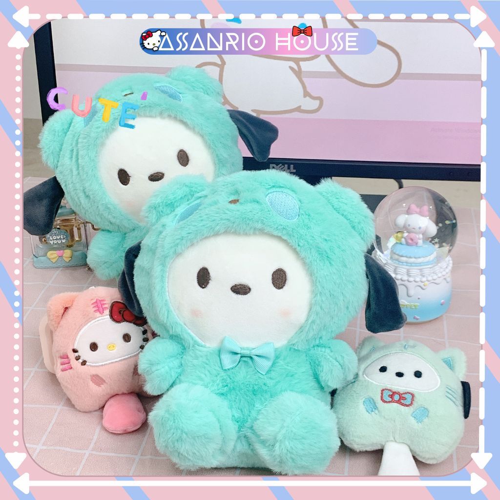 Sanrio Doll POCHACO ตุ ๊ กตาหมีกํามะหยี ่ นุ ่ ม ตุ ๊ กตาหมีคอสเพลย ์ น ่ ารัก - ASANRIO HOUSE Teddy Bear Bag