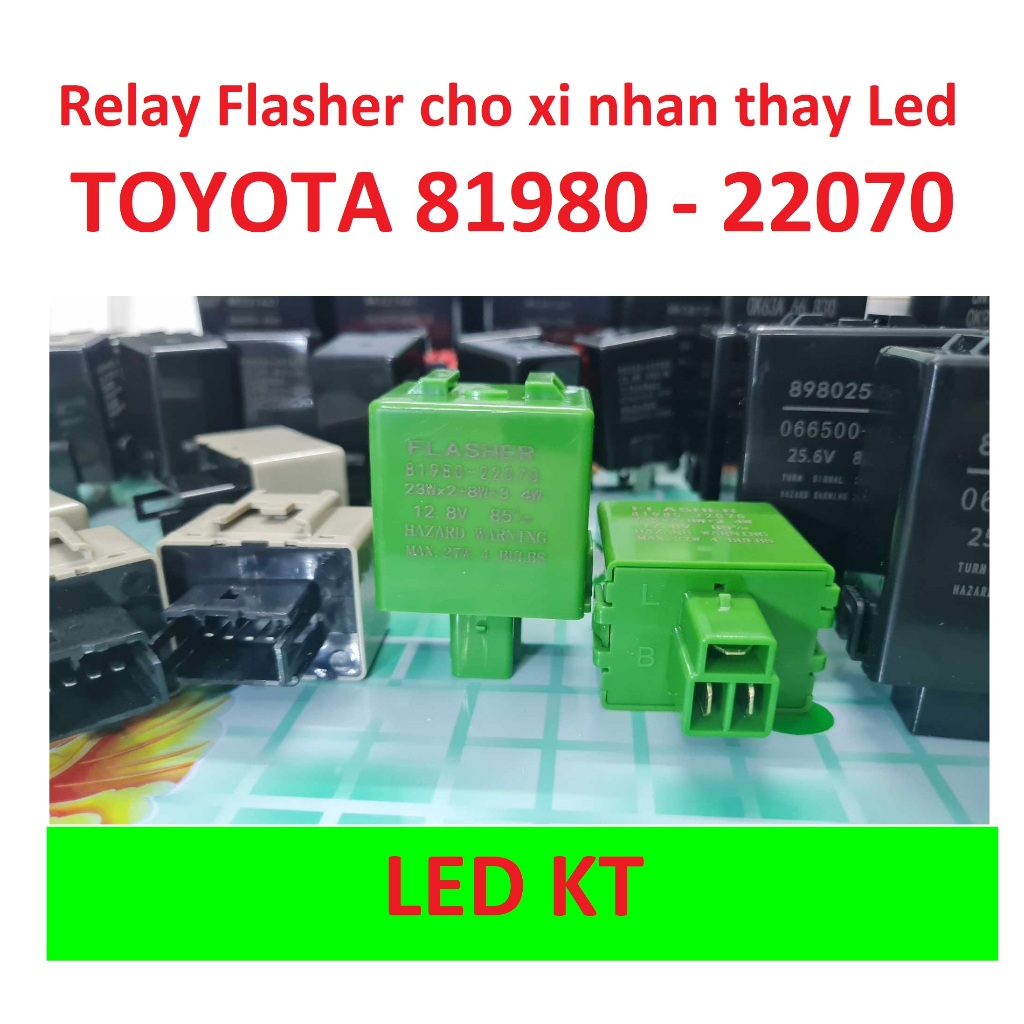 TOYOTA 81980 - 22070 ไฟเลี้ยว LED 3 ขา Flasher Relay สําหรับ 12V LED ไฟเลี้ยว